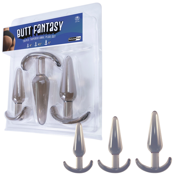 Butt Fantasy - Triple Tapered Anal Plug Set - Multiple Colours - K. P.