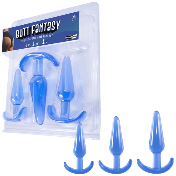 Butt Fantasy - Triple Tapered Anal Plug Set - Multiple Colours - K. P.