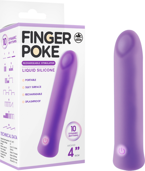 4" Rechargeable Stimulator - Finger Poke - Multiple Colours - K. P.
