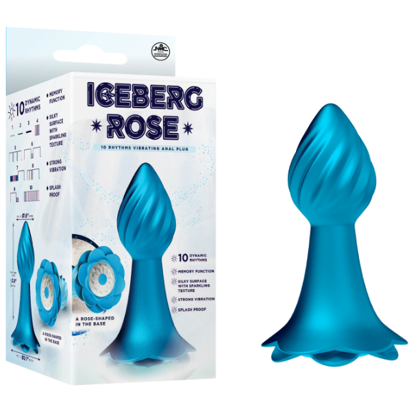 Iceberg Rose - 10 Rhythms Vibrating Anal Plug - Multiple Colours - K. P.