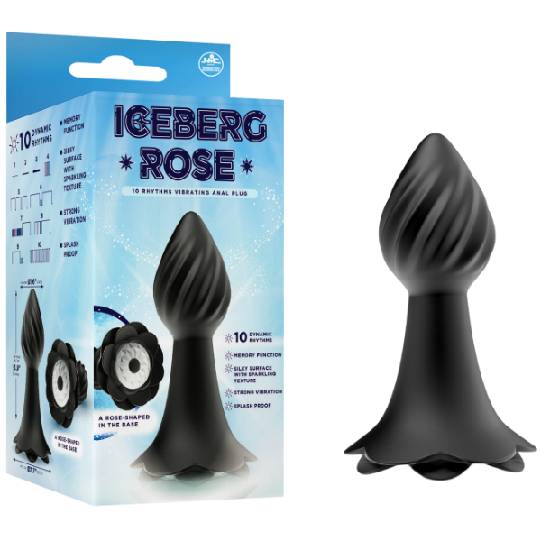 Iceberg Rose - 10 Rhythms Vibrating Anal Plug - Multiple Colours - K. P.