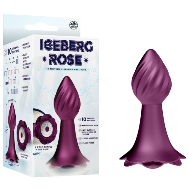 Iceberg Rose - 10 Rhythms Vibrating Anal Plug - Multiple Colours - K. P.