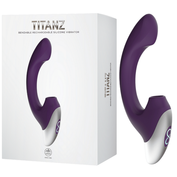 Titanz - Thumping Rechargeable Silicone Vibrator - Multiple Colours - K. P.