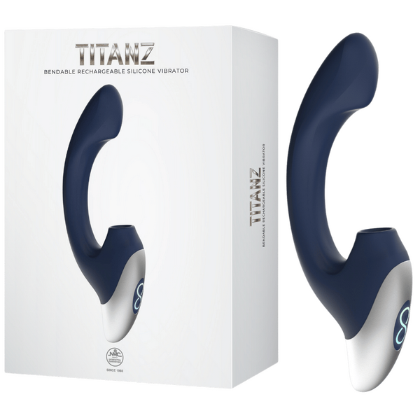 Titanz - Thumping Rechargeable Silicone Vibrator - Multiple Colours - K. P.