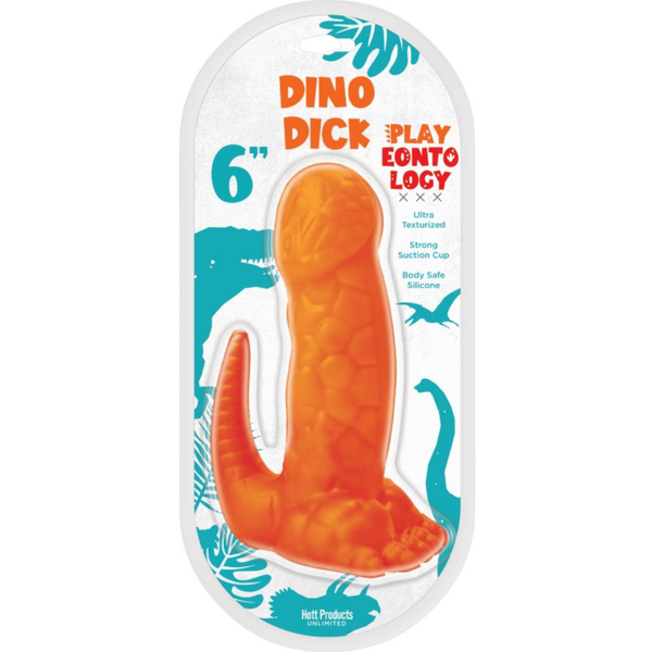 Playeontology - Dino Dick Dildo - Orange - Kinky Playhouse