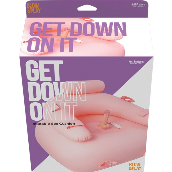 Get Down On It Inflatable Vibrating Dildo - Pink - K. P.