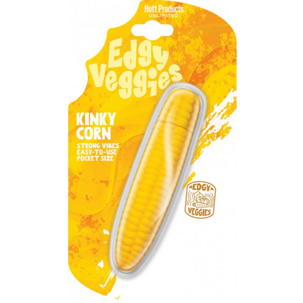 Edgy Veggies - Corn Cob Shaped Vibrator - Yellow - Kinky Playhouse