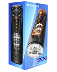 Thrusting Vibrating Heating Male Masturbator - Warrior - Black - K. P.