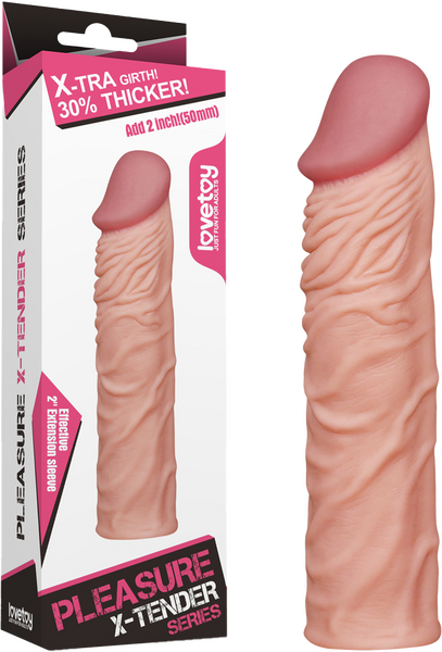Pleasure X-Tender - 2&quot; Penis Sleeve - Flesh