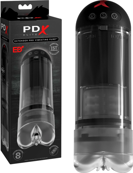 PDX Elite - Extender Pro Vibrating Pump - Black