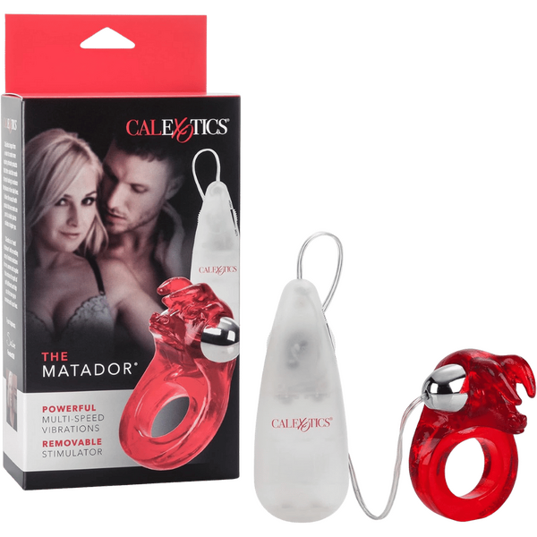 Vibrating Rabbit Cock Ring - The Matador - Red - K. P.