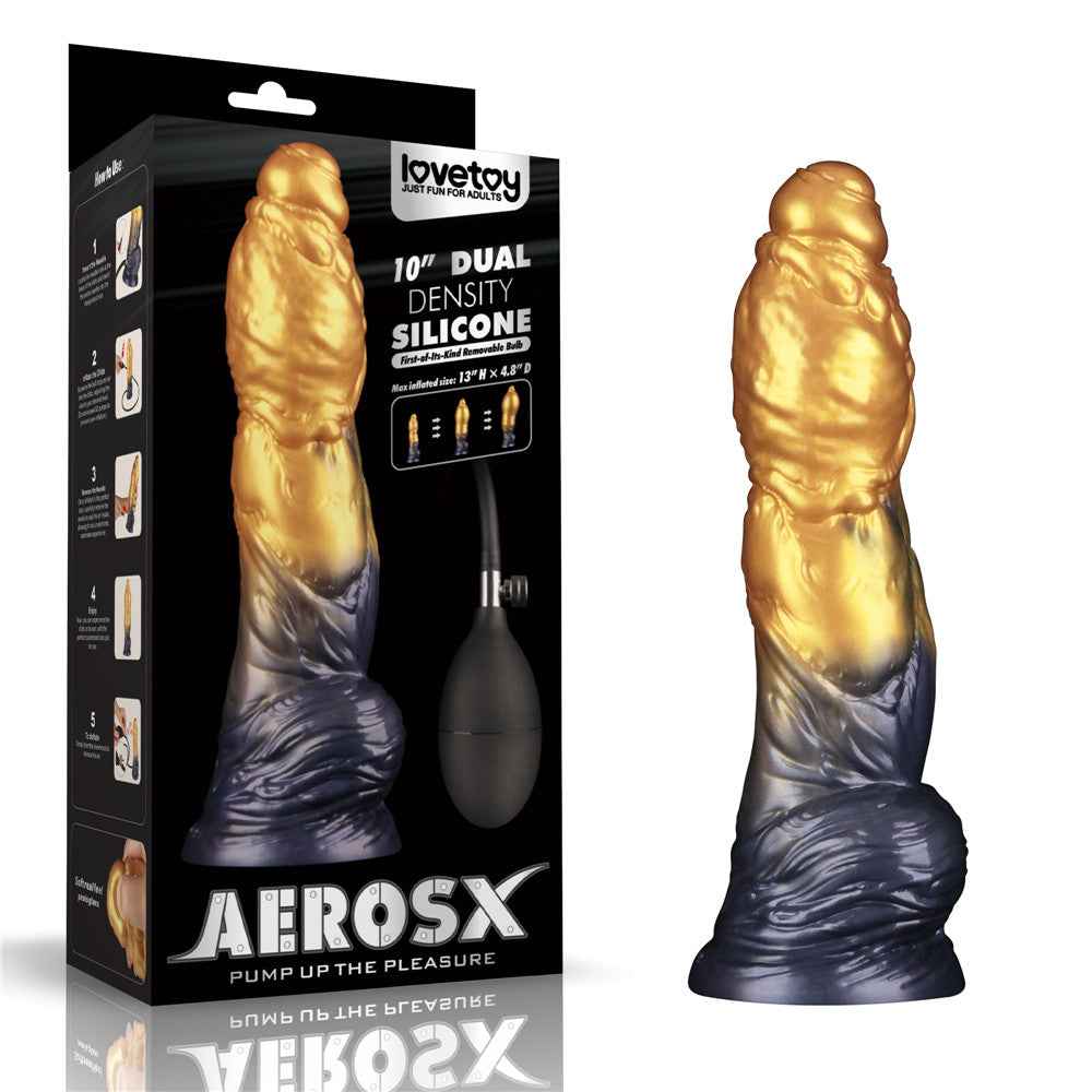 Aerosx 10 Inch Dual Density Inflatable Dildo