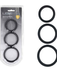 LEVELZ Wide O Silicone Cock Ring Set of 3 - L/XL/2X