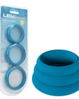 LEVELZ Wide O Silicone Cock Ring Set of 3 - L/XL/2X