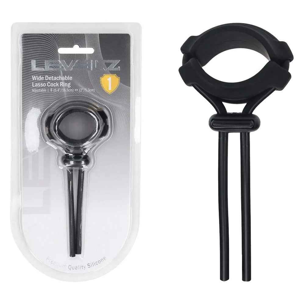 LEVELZ Wide Detachable Lasso Cock Ring - Black
