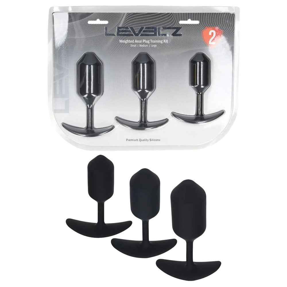 LEVELZ Silicone Weighted Anal Plug Training Set