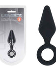 LEVELZ Silicone Anal Plug with Loop - Small - Black