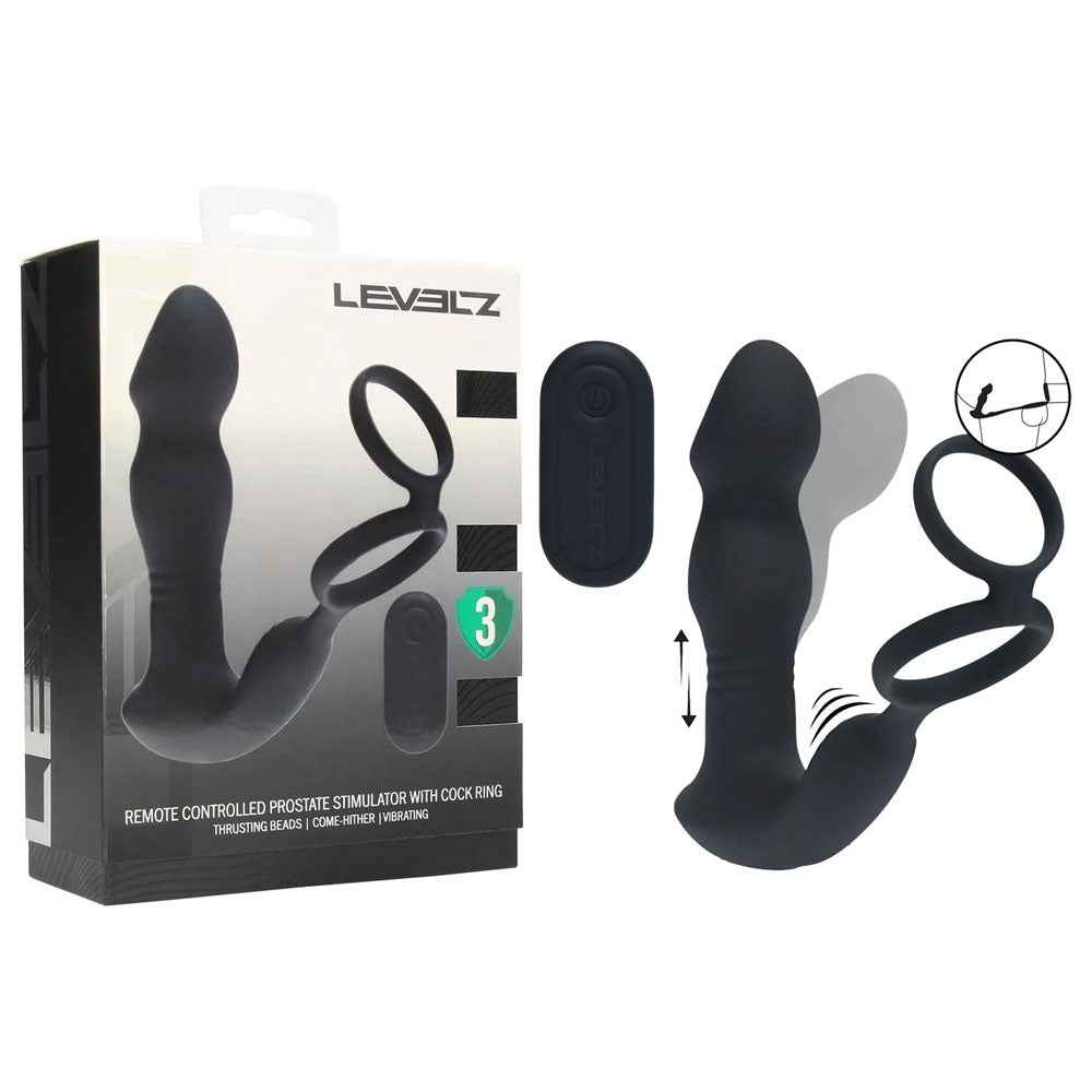 LEVELZ Remote Controlled Prostate Stimulator with Cock Ring