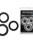 Renegade 3pc Slim Rings - Black