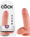 King Cock 7'' Cock With Balls