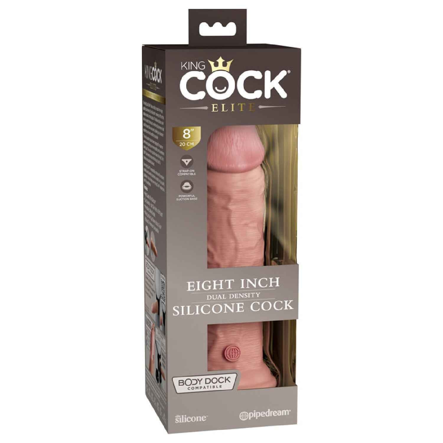 King Cock Elite 8'' Dual Density Cock - Flesh
