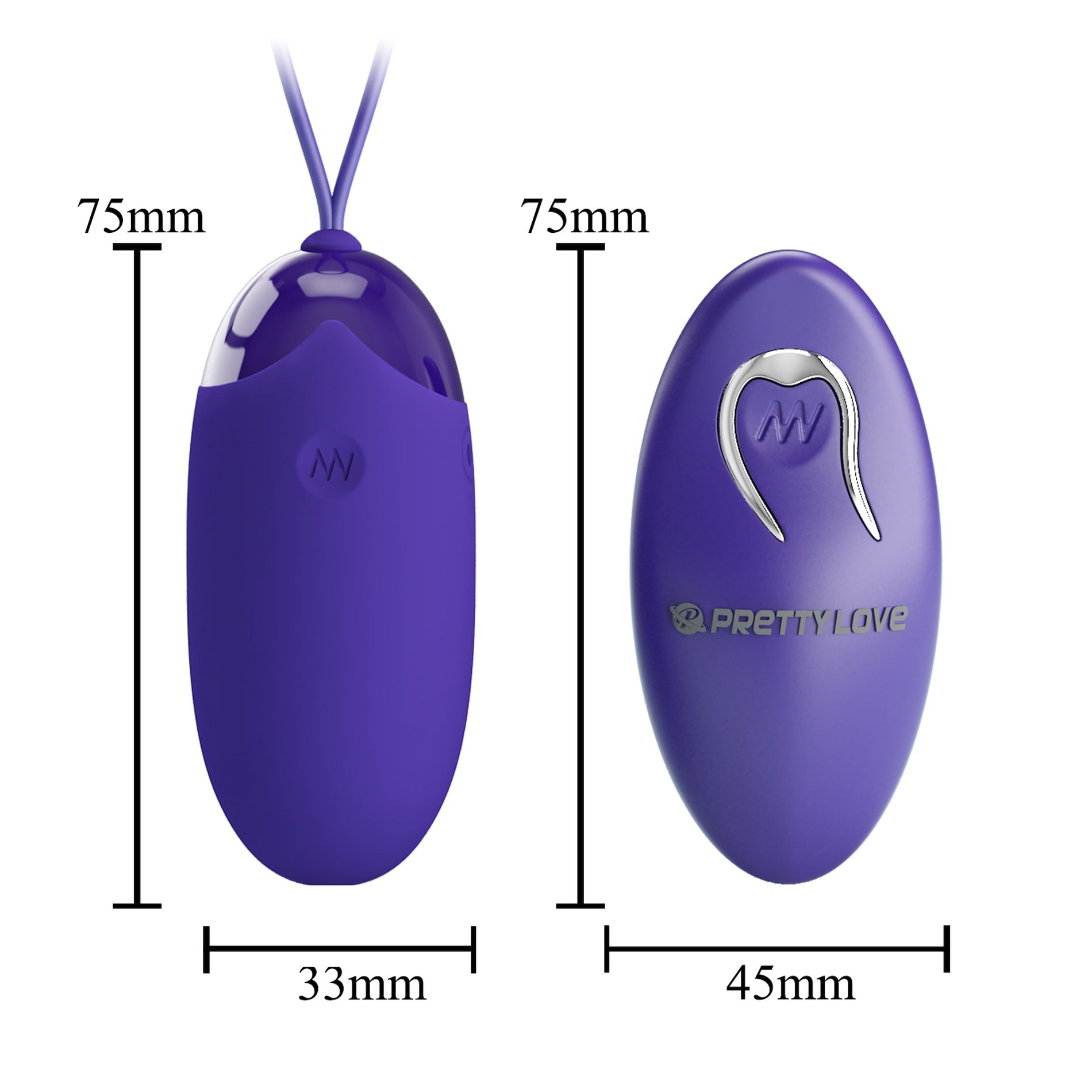 Remote Control Vibrating Love Egg - Berger - Youth - Purple - K. P.