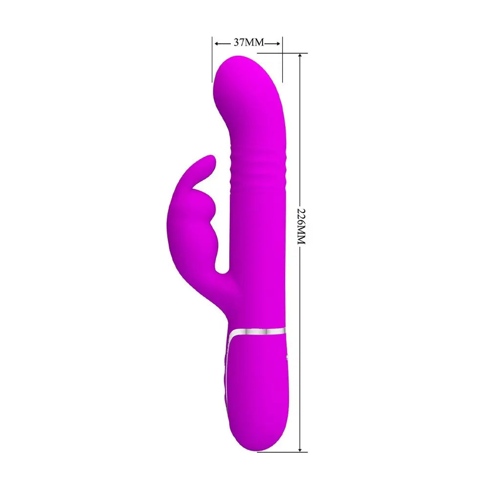 4in1 Multi-Function Thrusting Rabbit  Vibrator - Coale - Multiple Colours - K. P.