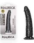 REALROCK Realistic Slim Dildo without Balls - 15.5 cm
