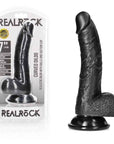 REALROCK Realistic Regular Curved Dong with Balls - 18 cm
