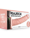 REALROCK Vibrating Hollow Strap-on - 20.5 cm Flesh