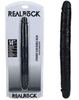REALROCK 35cm Slim Double Dildo - Black