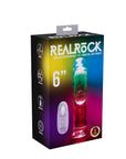 REALROCK 6'' No Balls Wireless Rechargeable LED Vibrating Dong