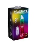 REALROCK 8'' No Balls Wireless Rechargeable LED Vibrating Dong
