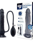 Size Up 7.5 Inch Inflatable Dildo with Balls - Black