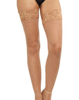 Lace Top Hold Up Stockings - Nude