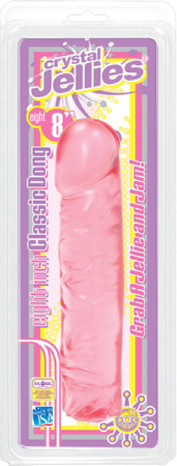 Crystal Jellies - 8&quot; Classic Dong - Pink