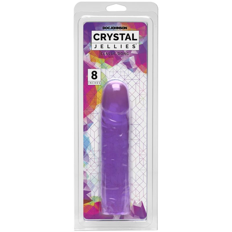 Crystal Jellies - Classic Dong 8&quot; - Purple