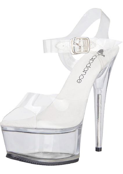 Clear Platform Sandal With Quick Release Strap 6" Heel - Size 7