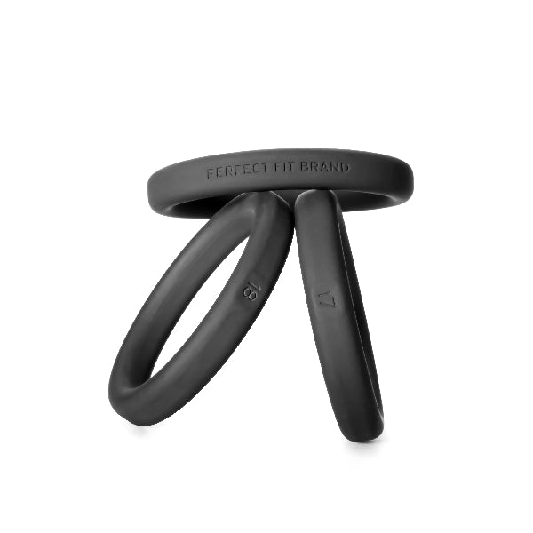 Xact-Fit Silicone Rings Large 3 Ring Kit - Black