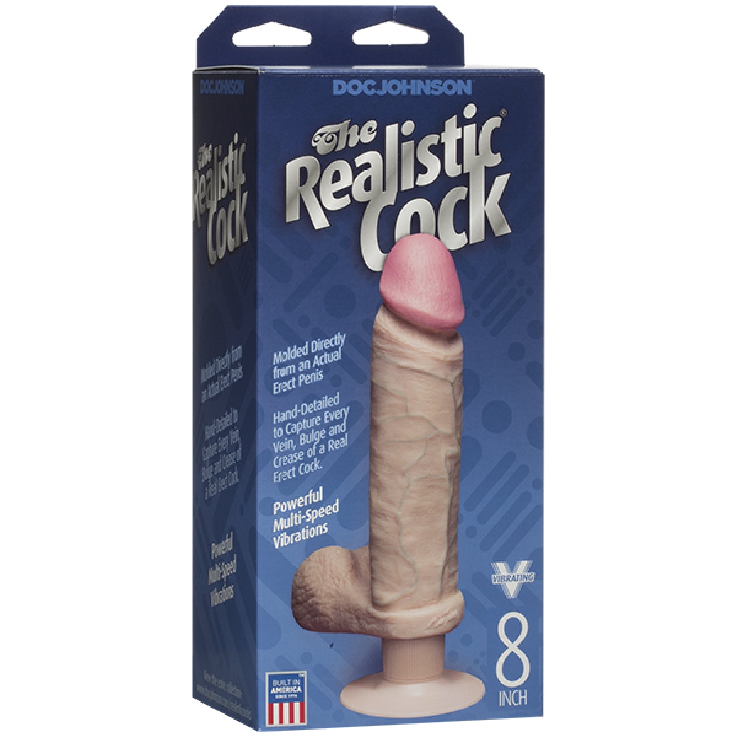 The Realistic Cock - Vibrating 8&quot; - Flesh