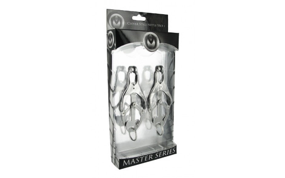 The Master Series - Ringed Monarch Clover Style Nipple Vice - Silver