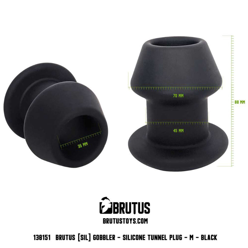 Silicone Tunnel Plug - Gobbler Medium - Black - K. P.