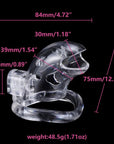 Chastity Cage - Shark - Clear - K. P.