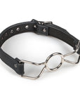 Fetish Collection - O-Ring Open Mouth Metal Gag - Black