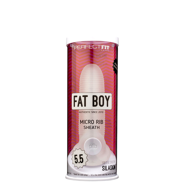 Fat Boy - Micro Rib Sheath 5.5&quot; - Clear