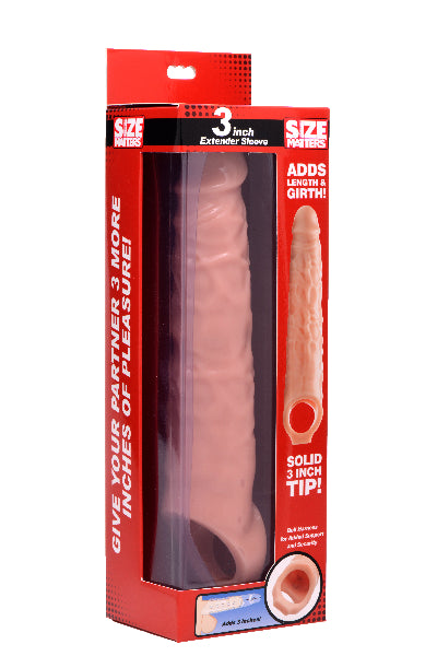 Size Matters - 3 Inch Extender Sleeve - Flesh - K. P.