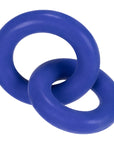 DUO linked cock/ball rings by Hunkyjunk Cobalt