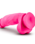 Neo Elite - 7" Silicone Dual Density Cock with Balls - Neon Pink