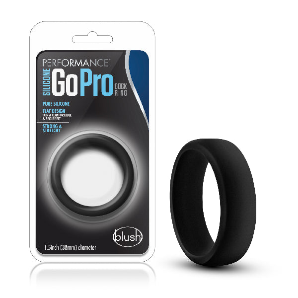 Performance - Silicone Go Pro Cock Ring - Black - K. P.