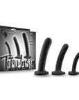 Temptasia Twist Dildo Kit (Set of Three) - Black